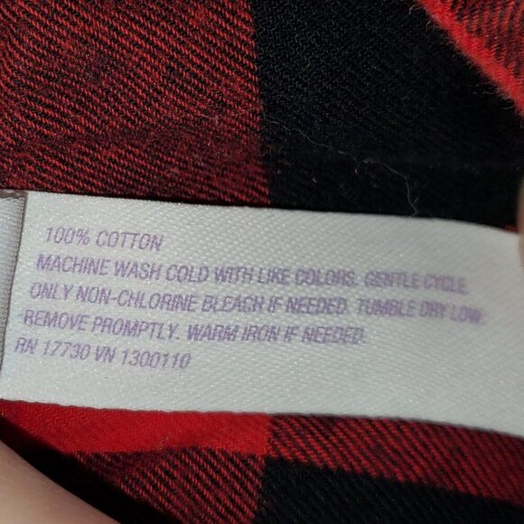 Red & Black Buffalo Plaid 100% Cotton PJ Set XXL - Picture 7 of 9